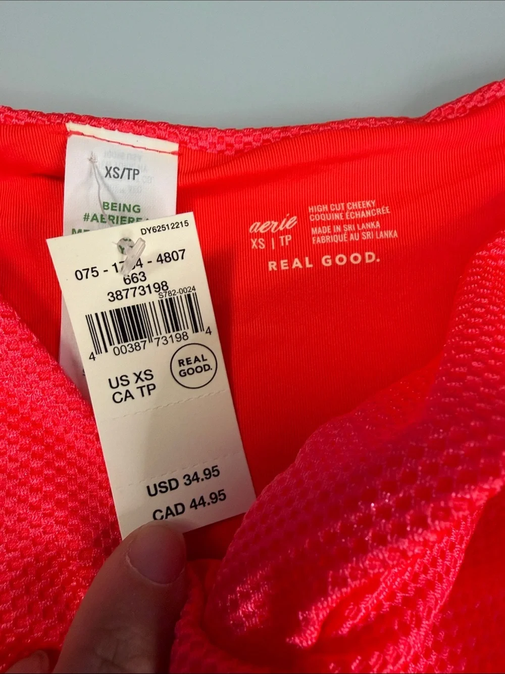NWT Aerie High Waisted Front Cross Cheeky Bikini Bottoms